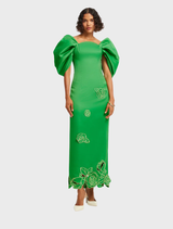 Arabella Applique Maxi Dress - Verdant