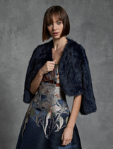 Fur Bolero - Navy