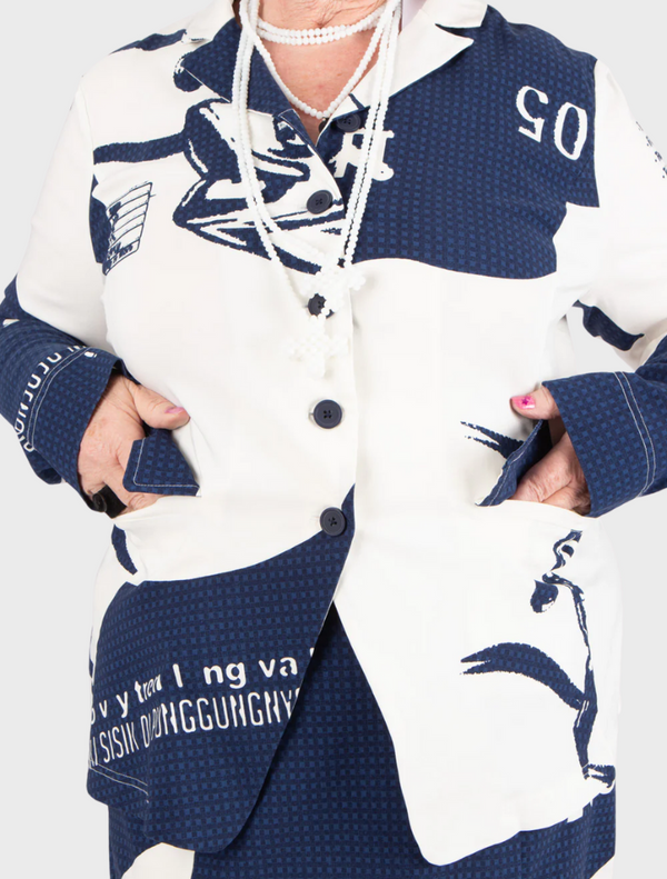 Jacket - Navy Print