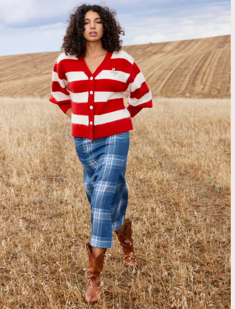 Agnes Cardi - Ruby Antique Stripe