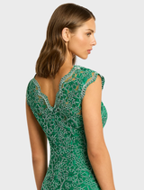 Lily A-Line Dress - Emerald Green