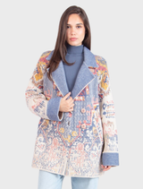 Jacquard Jacket, Kilim Pattern - Off-White