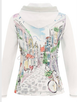 Dolcezza 'Sunday Afternoon' Hooded Zip Jacket - White / Multi 25727