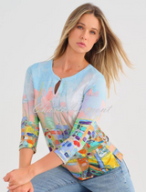 'Kings Pier Marina' Top With Keyhole Neckline - Style 25731
