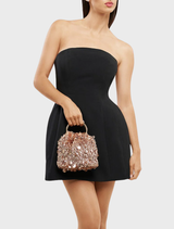 Vera Sequin Top Handle - Blush