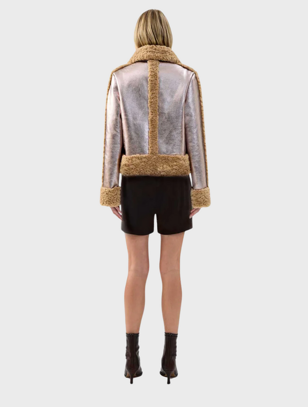 Pilote d'Avion Jacket - Silver & Taupe