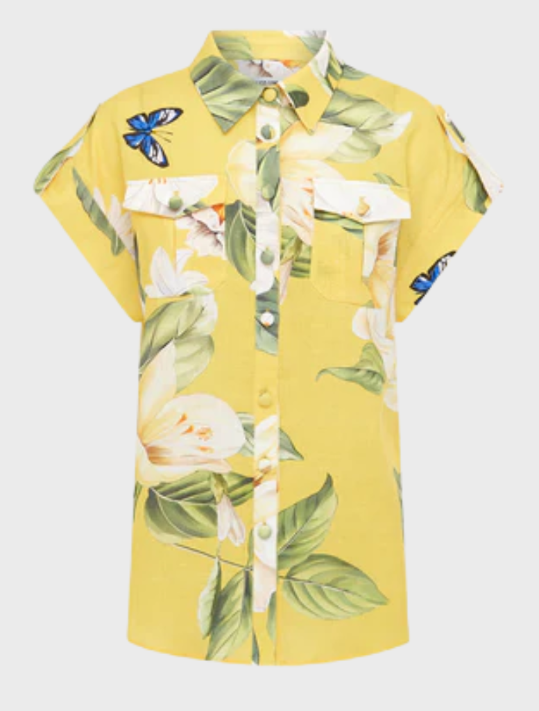 Catarina Blouse - Joie Print in Sunshine