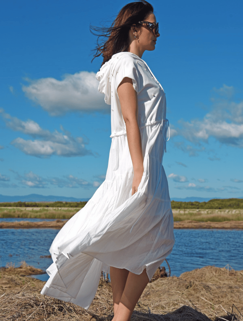 Bright + Pearly Dress - White