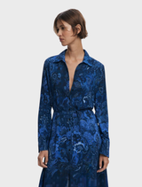 Dress with Long Sleeve - Paisley print
