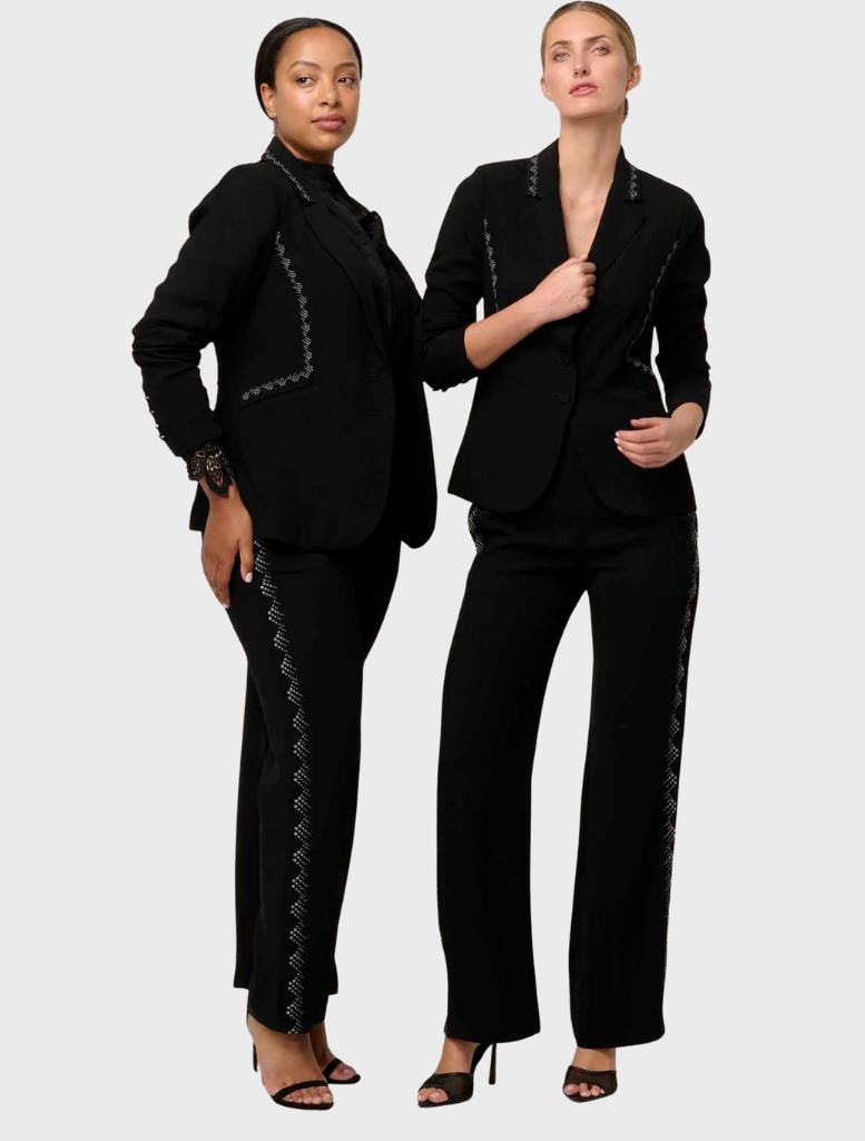 Elvira Viscose Stretch Crepe Blazer - Onyx