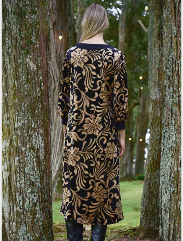 Subtle Sweet Dress - Black Brown