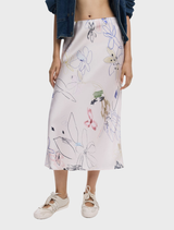 Skirt Evase - Arty print