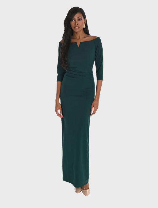 Off Shoulder Dress - Teal