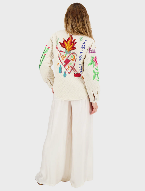 Alicia EMB Jacket - Natural
