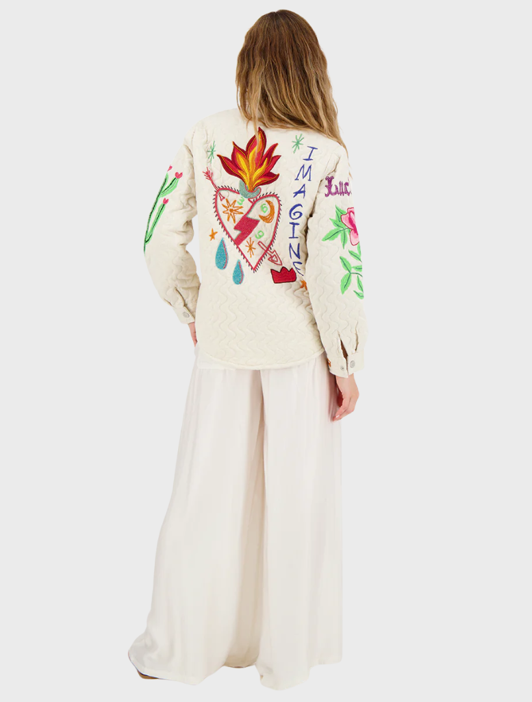 Alicia EMB Jacket - Natural