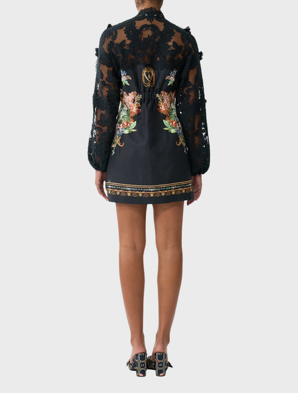 Lace Sleeve Mini Dress - Noble Endeavours