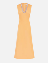 Nicola Embellished Midi Dress - Ochre