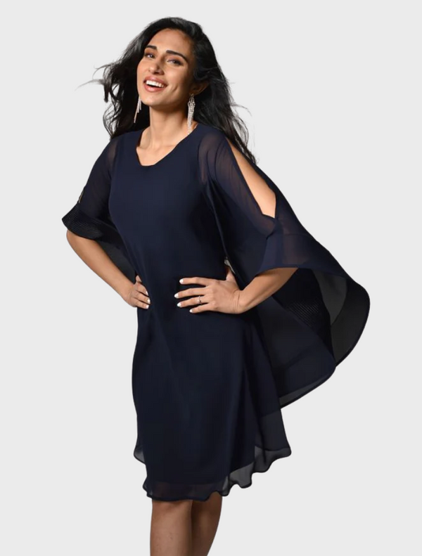 Woven Dress - Navy