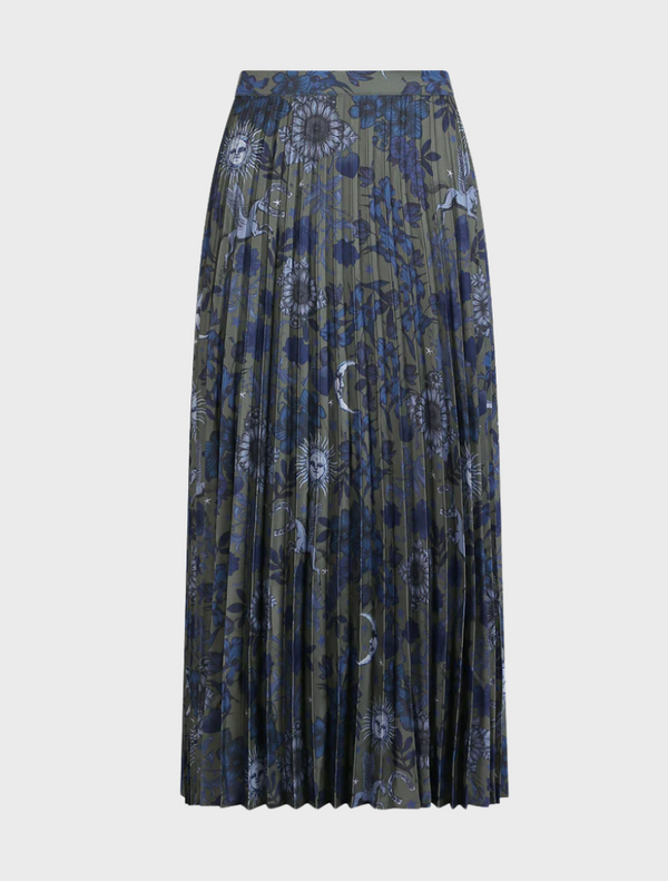 Greenwich Skirt – Olive Multi