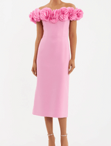 Odetta Midi Dress - Pink