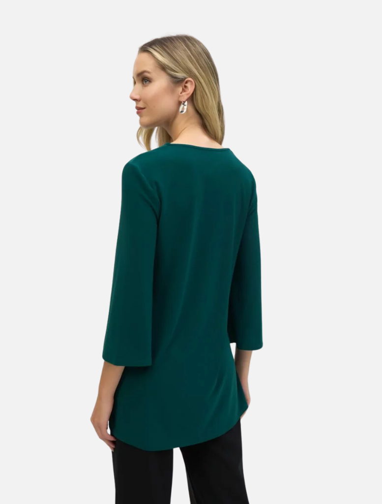 Flared High Low Top -Absolute Green