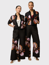 Delray Reversible Printed Linen Jacket - Sunset Orchid/Noir Orchid