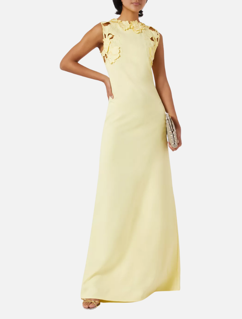 Solana Applique Maxi Dress - Sober Yellow