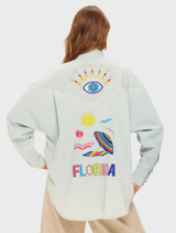 Adelyn Oversized Embroide - Light Blue