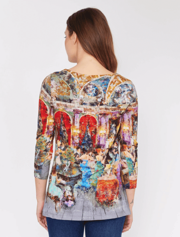 Impressionist Print Top -Multi