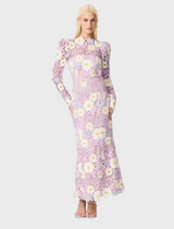 Sigrid Midi Dress - Lilac Multi Elliatt