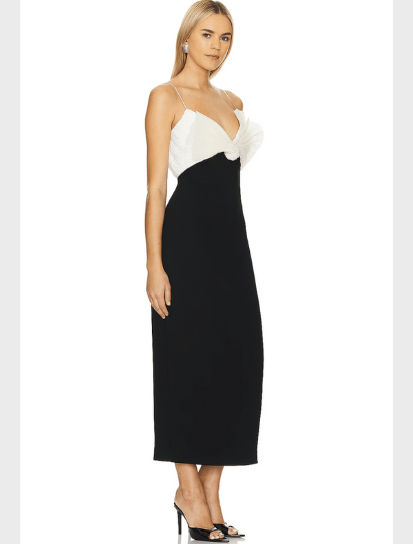 July Strap Dress - Black/ Ivory