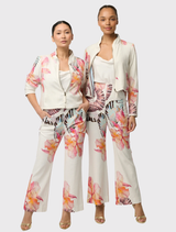 Delray Reversible Printed Linen Jacket - Nautilus Bloom / Iridescent Stripe