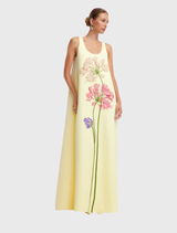 Charlene Applique Gown – Agapanthus Print