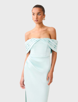 Manon Off The Shoulder Gown - Seagreen