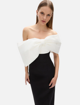 Kace Gown - Ivory/Black