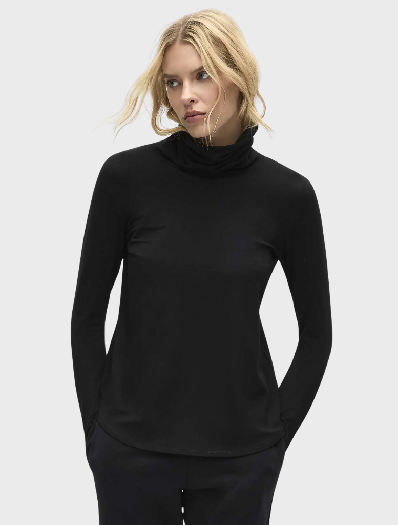 Turtle Neck Top - Black