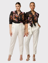 Calantha Cotton Silk Sleeve Shirt - Sunset Orchid
