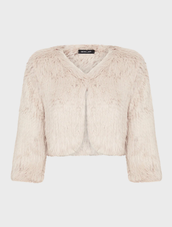 Fur Bolero - Beige