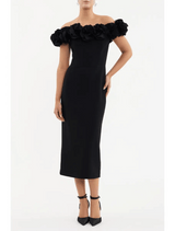 Odetta Midi Dress - Black