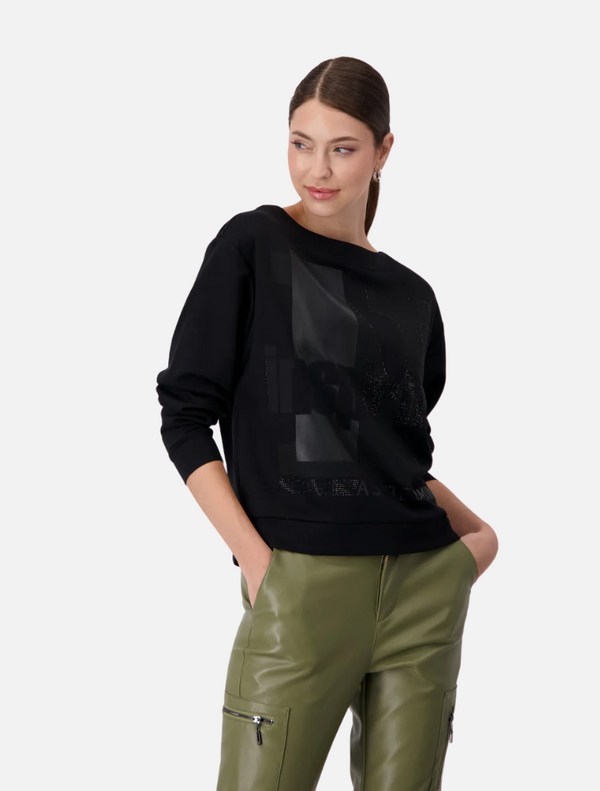 Boat Neck Jersey - Schwarz