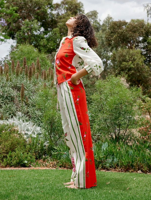 Joe Pant - Ruby Antique Rose