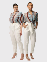 Calantha Cotton Silk Shirt - Iridescent Stripe