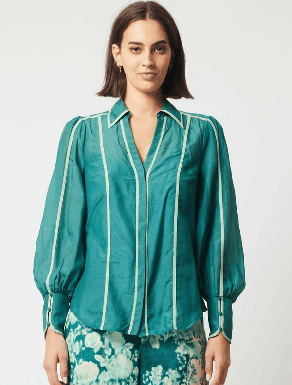 Pisces Cotton Silk Shirt - Jade