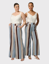Willow Linen Viscose Pant - Iridescent Stripe