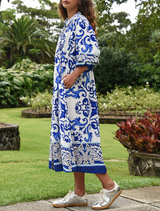 Now And Then Dress - Blue Tile