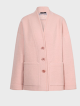 Boiled Wool Coat - Light Pink