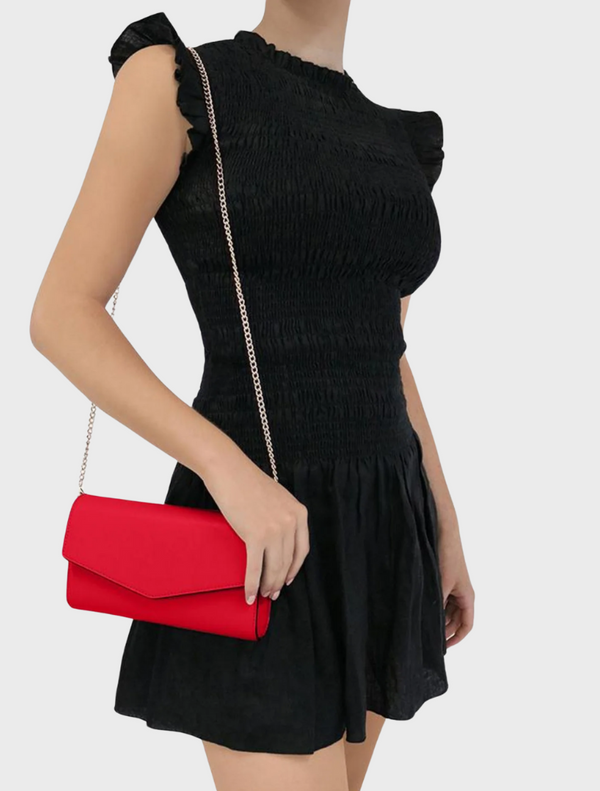 Nic Envelope Clutch - Red