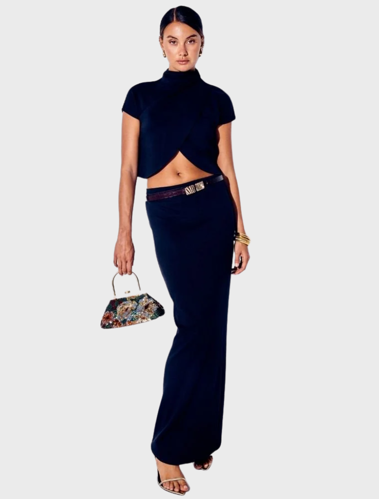Audrey Sequin Top Handle - Bronze