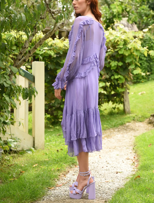 Frill At Ease Dress - Lilac