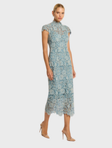 Tiffany Cap Sleeve - Light Blue-Ivory